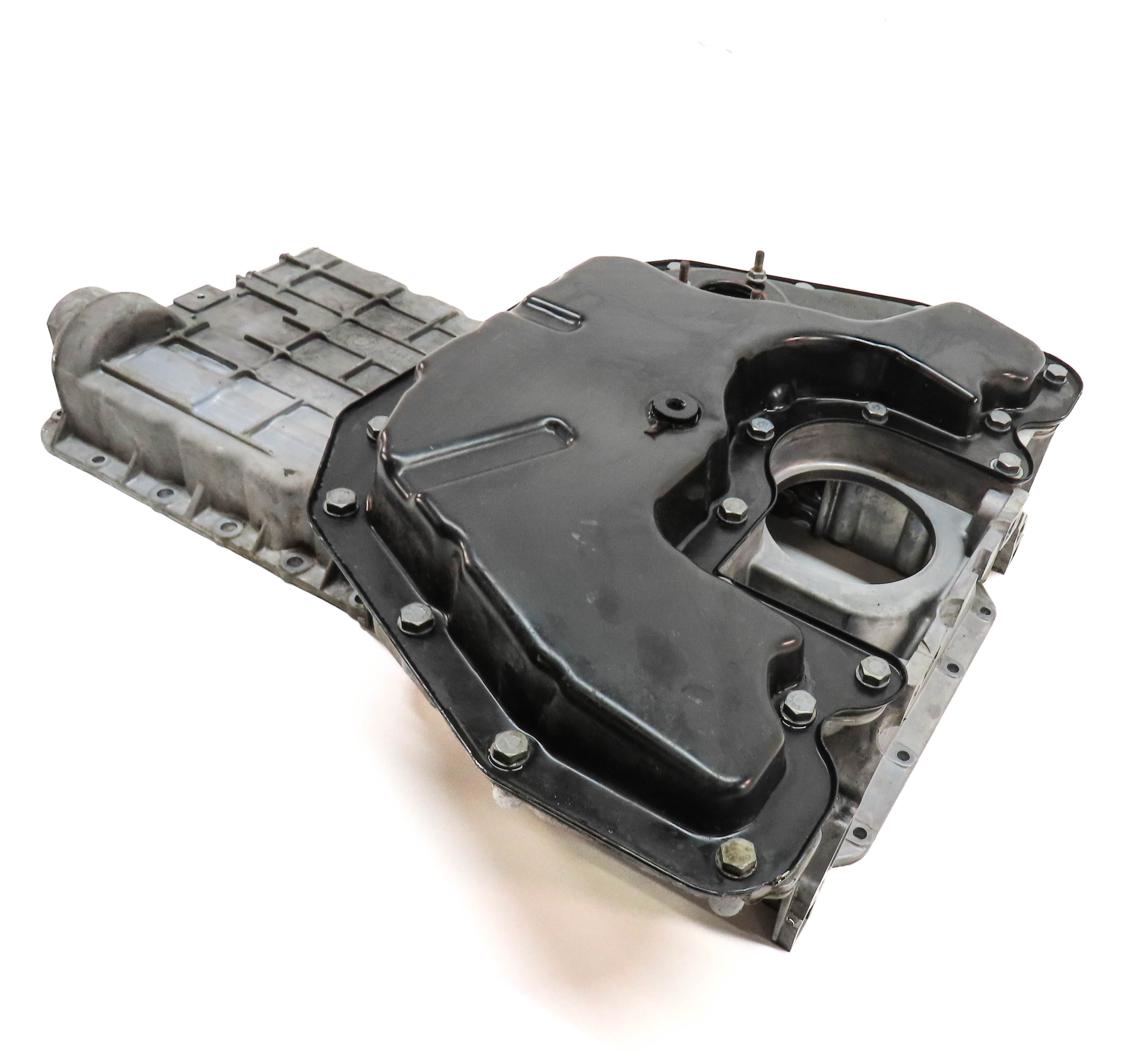 2007 BMW 550I (E60) 4.8L (N62) UPPER & LOWER ENGINE MOTOR OIL FLUID PAN — exact item pictured